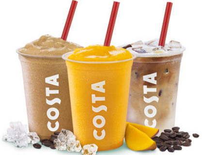 Costa Coffee Menu - Refreshers
