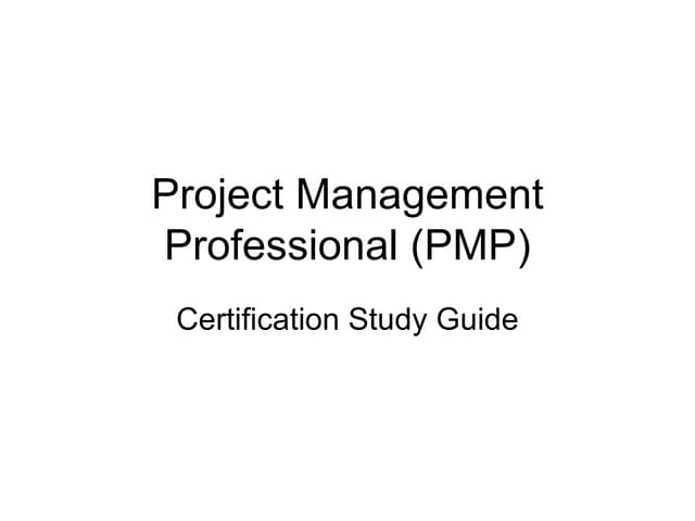Guide to PMP Project Management Certification